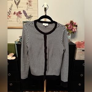 LOFT hounds tooth cardigan. Size S. Perfect condition.